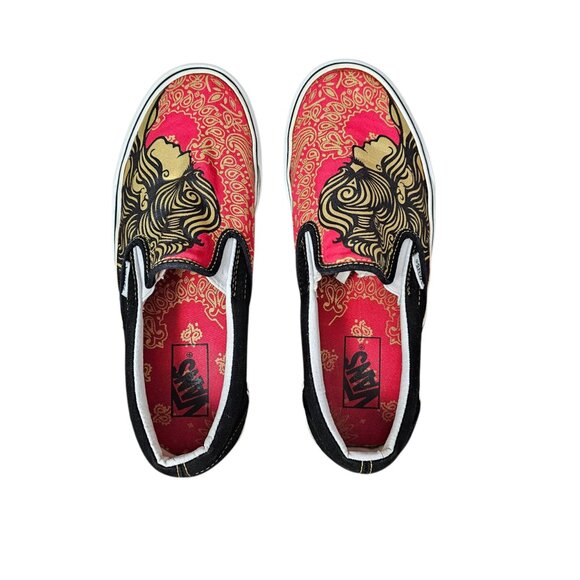 Vans Off The Wall Vintage Y2K Geisha Girl Slip On Skater Sneaker Shoe Rare - Picture 8 of 12